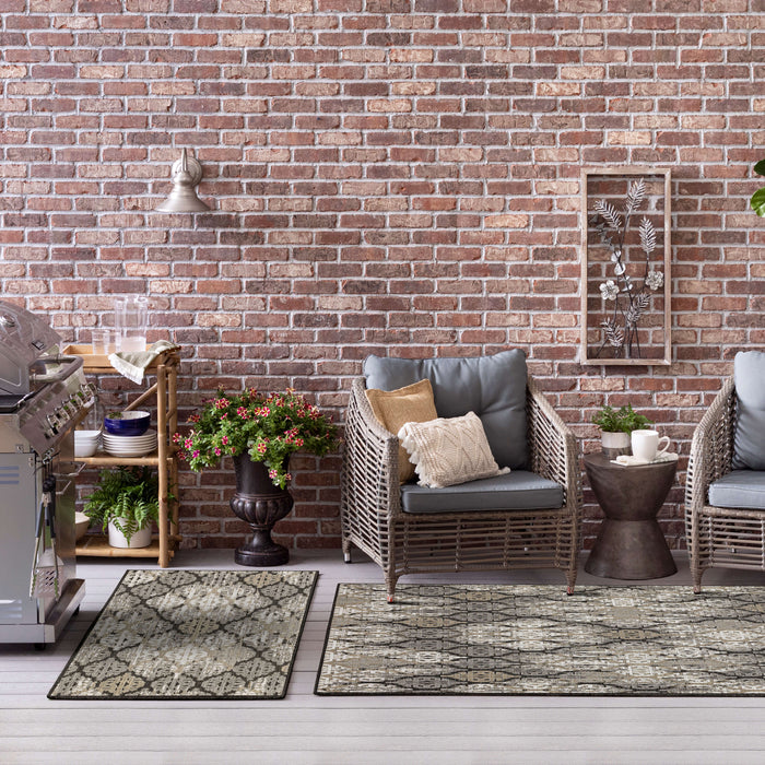 Jackson Distressed Ikat Charcoal Area Rug