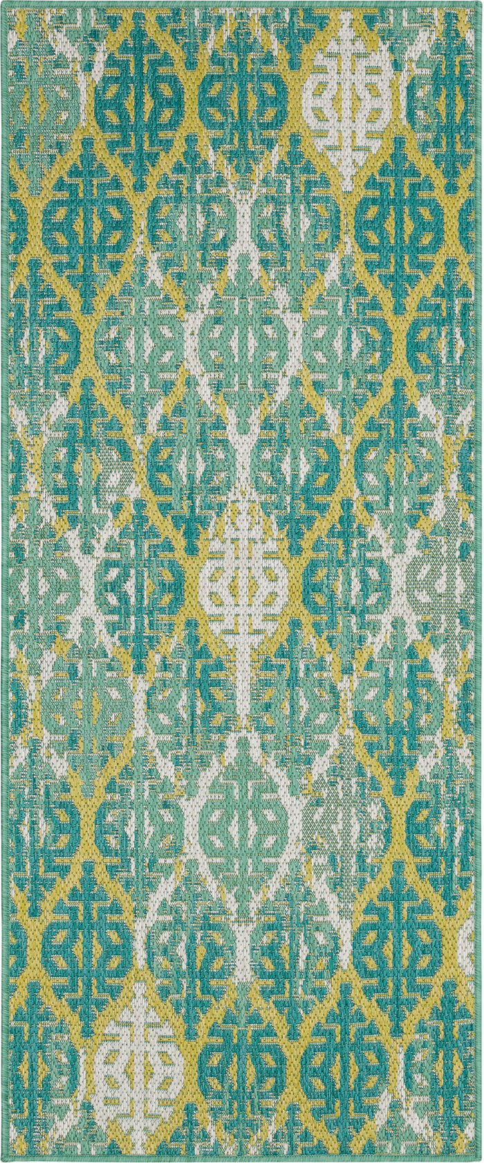 Jackson Distressed Ikat Seafoam Area Rug