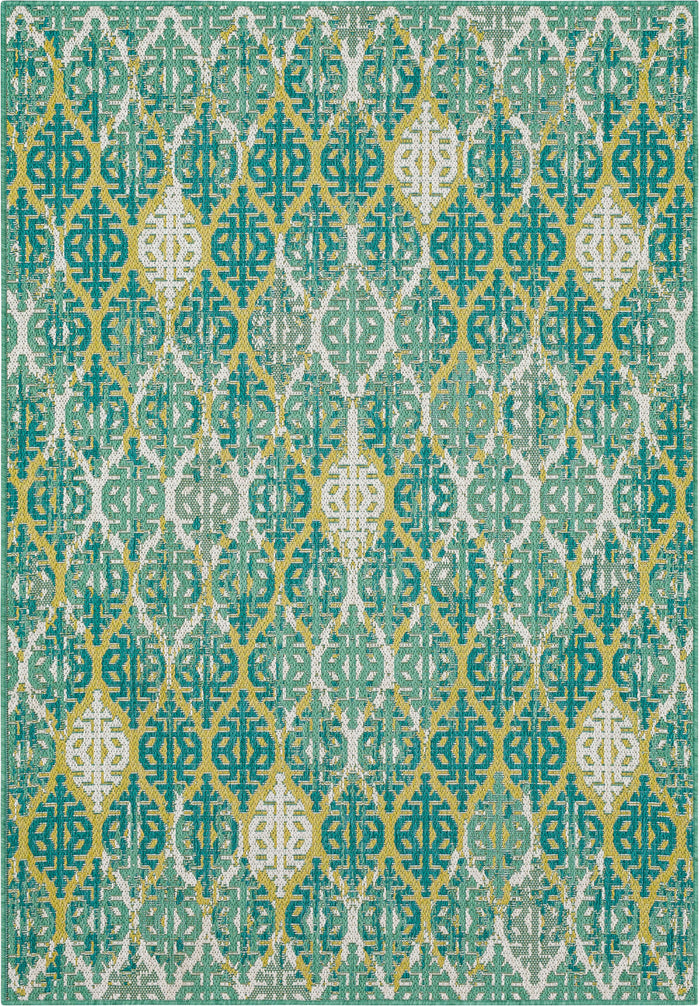 Jackson Distressed Ikat Seafoam Area Rug