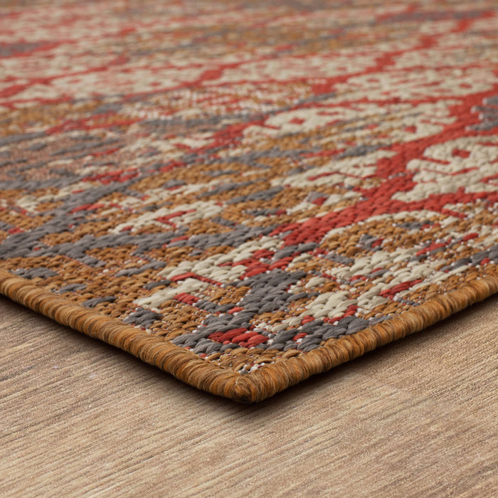 Jackson Distressed Ikat Spice Area Rug