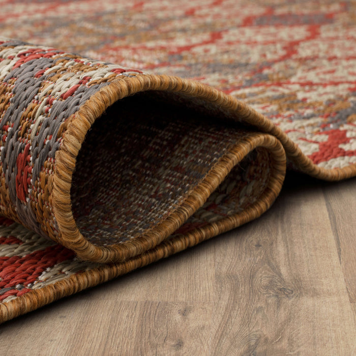 Jackson Distressed Ikat Spice Area Rug