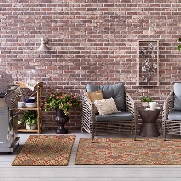 Jackson Distressed Ikat Spice Area Rug