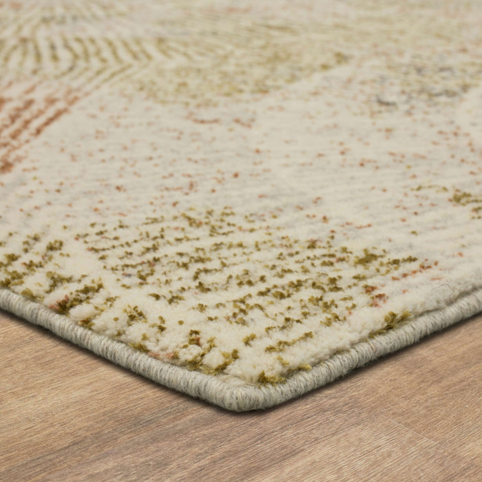 Karastan Omni Starburst Yellow Area Rug