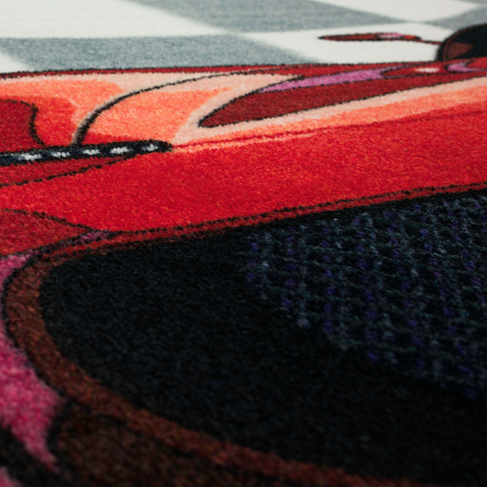Technicolor Racer Red Area Rug
