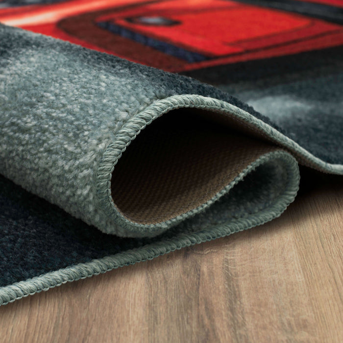 Technicolor Racer Red Area Rug