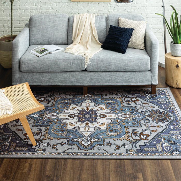 Caroline Medium Blue Area Rug