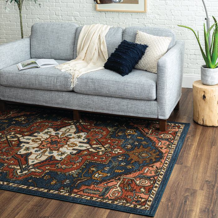 Caroline Navy Area Rug