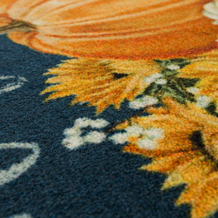 Thankful Autumn Denim Accent Rug
