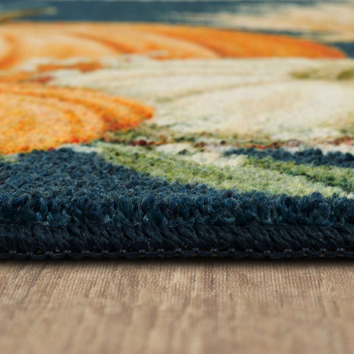 Thankful Autumn Denim Accent Rug