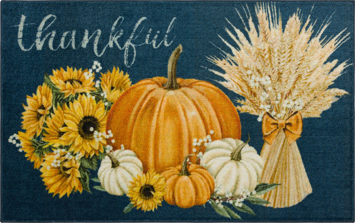 Thankful Autumn Denim Accent Rug