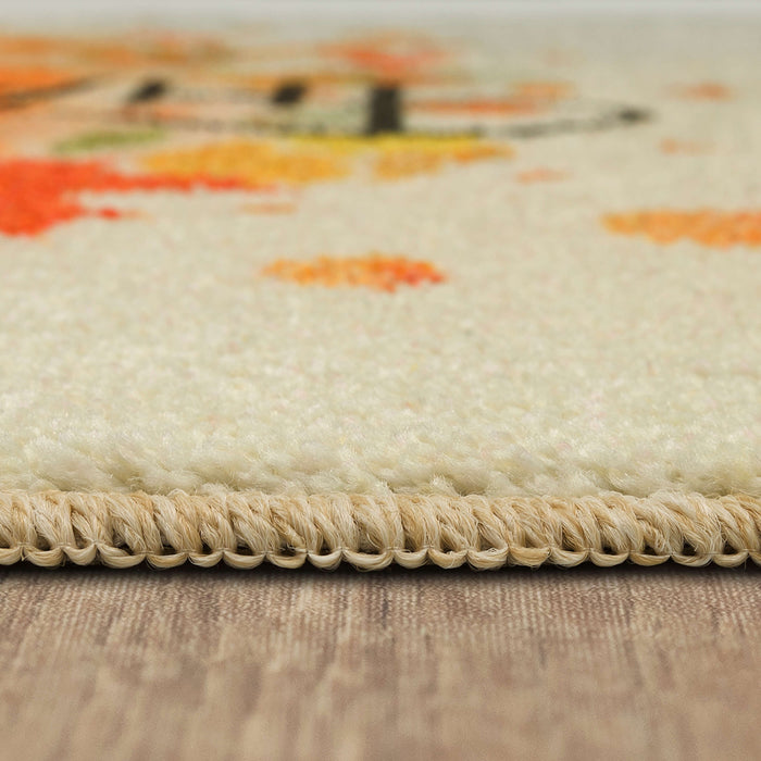Thanksgiving Leaves Spice Accent Rug