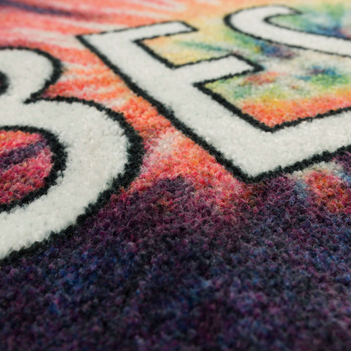 Tie Dye Multicolor Accent Rug