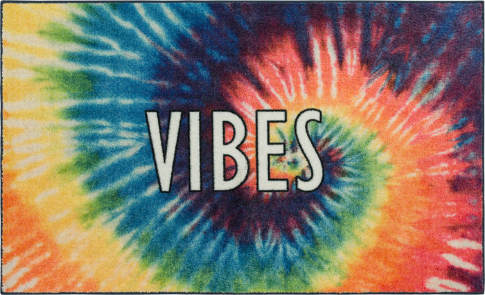 Tie Dye Multicolor Accent Rug