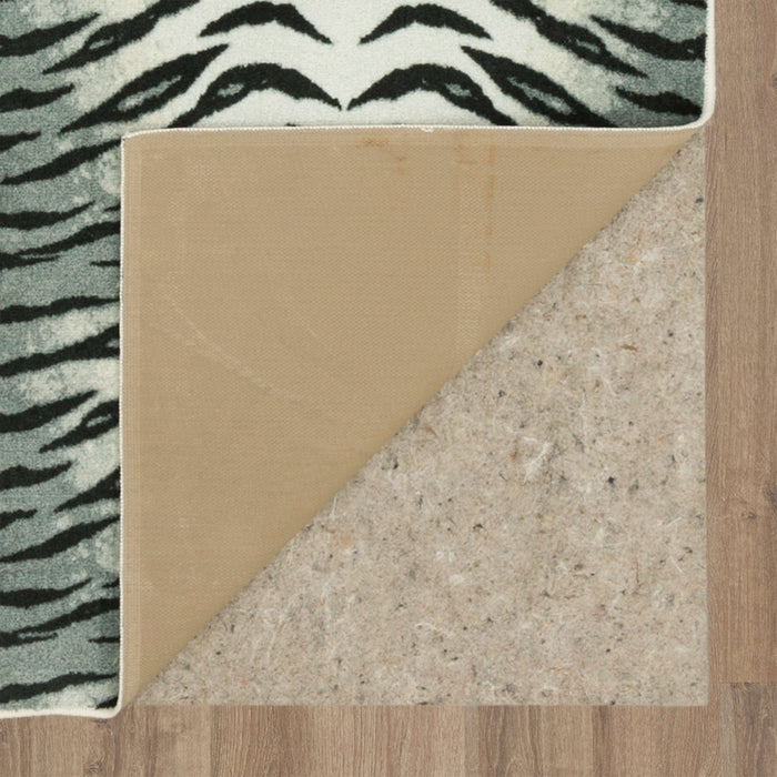 Technicolor Tiger Skin Black Area Rug