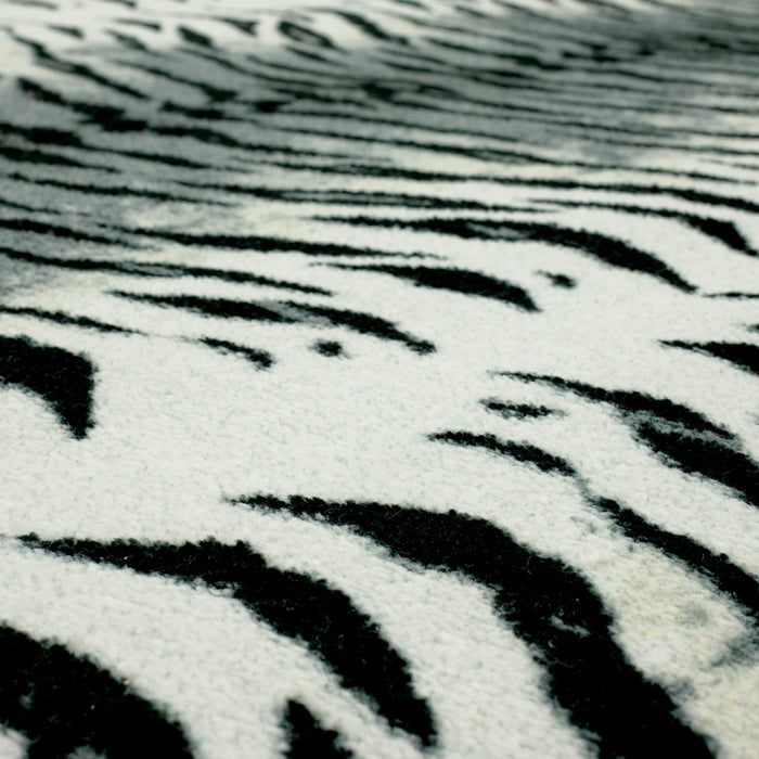 Technicolor Tiger Skin Black Area Rug
