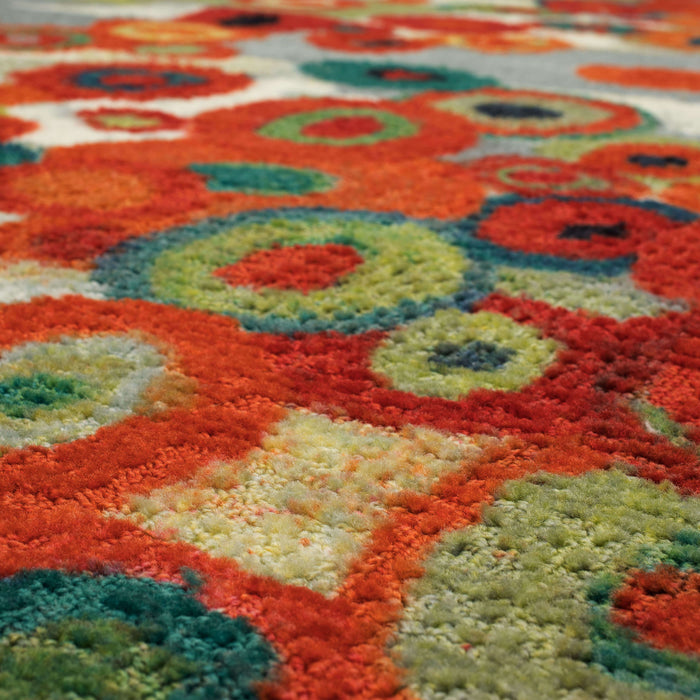 Acropolis Monfort Gray & Orange Area Rug