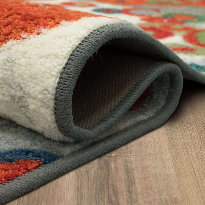 Acropolis Monfort Gray & Orange Area Rug