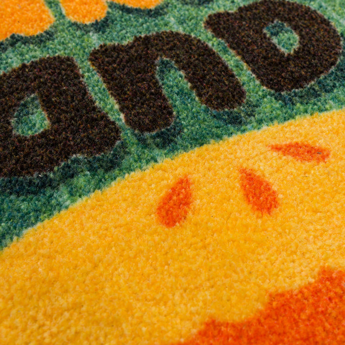 Touchdowns Turkey & Pie Green Accent Rug
