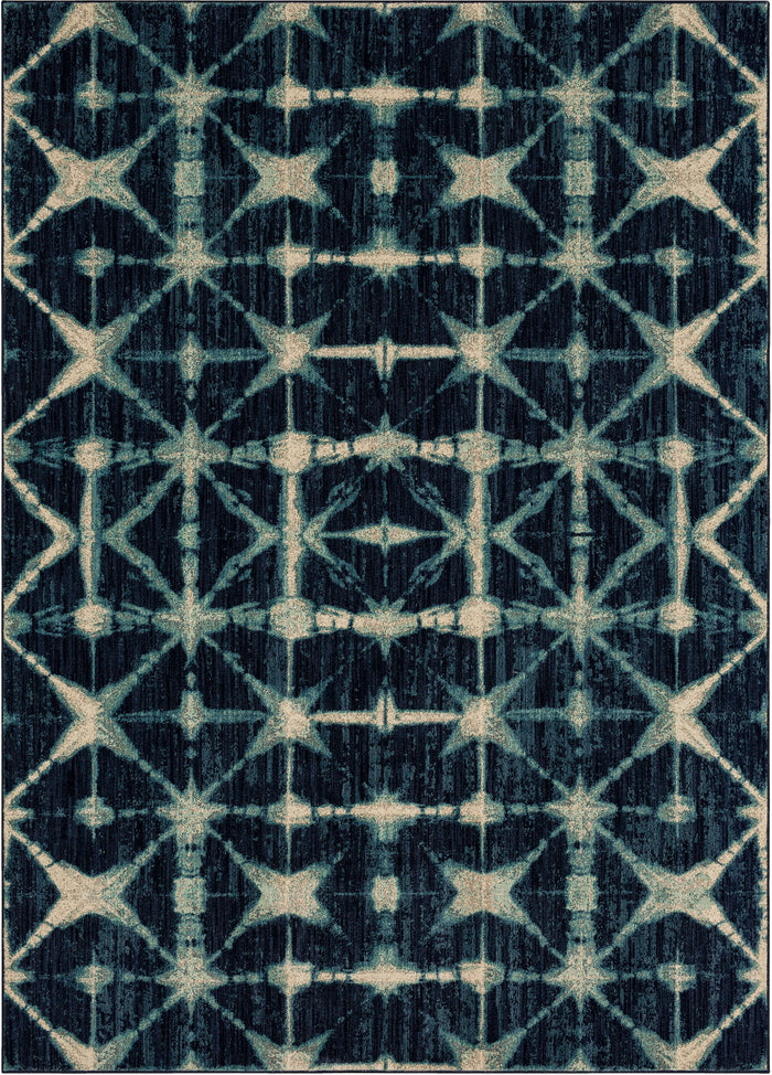 Karastan Expressions Triangle Accordion Indigo by Scott Living
