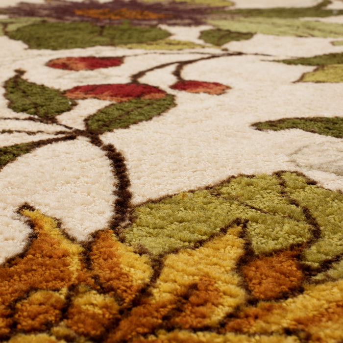 Acropolis Peony White & Green Area Rug