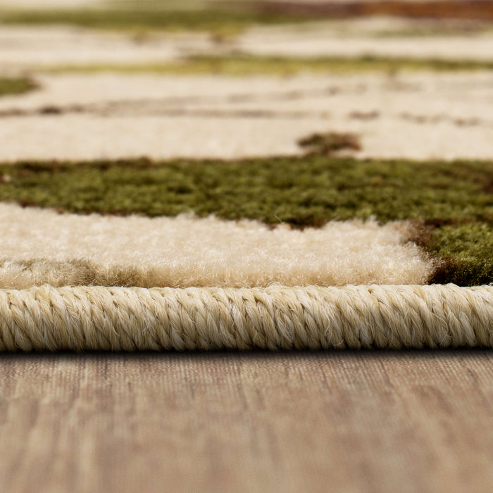 Acropolis Peony White & Green Area Rug