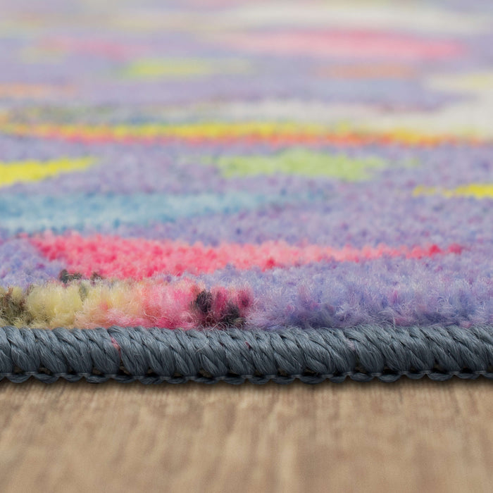 Technicolor Unicorn Purple Area Rug