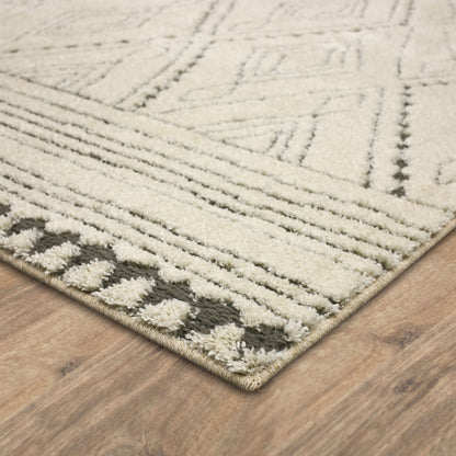 Brizo Woodland White & Gray Area Rug