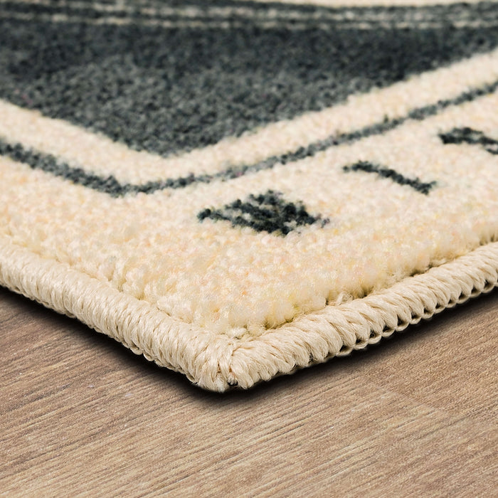 Very Scary Halloween Black Accent Rug
