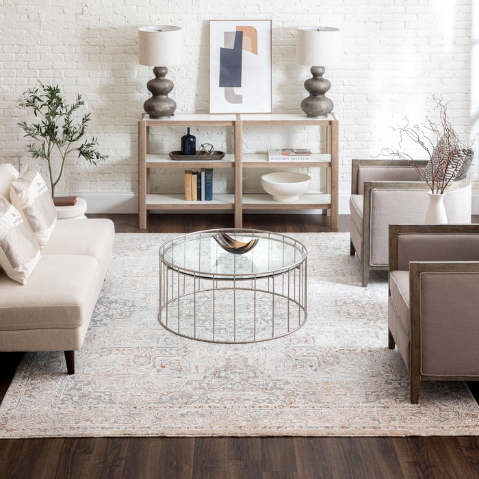 Karastan Solitude Via Salaria Cream Beige Area Rug