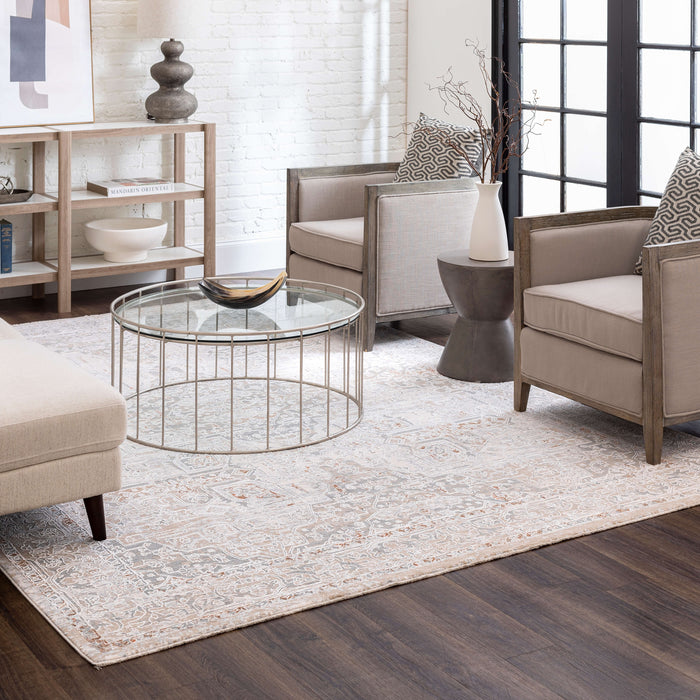 Karastan Solitude Via Salaria Cream Beige Area Rug