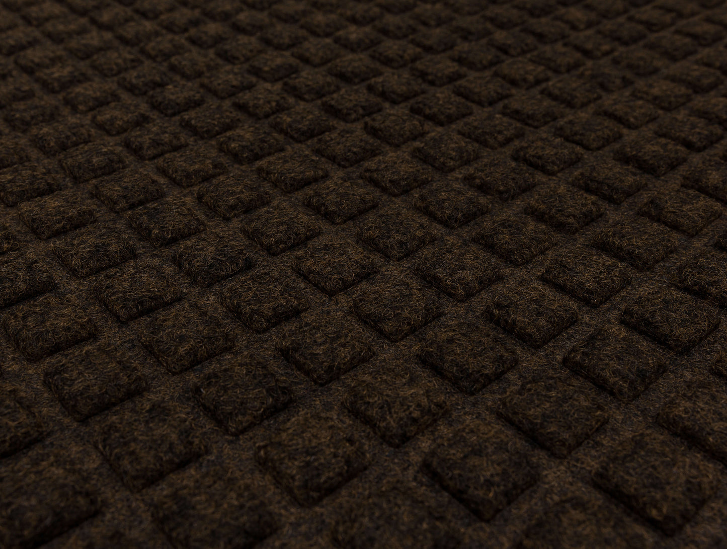 Waffle Grid Impression Brown Door Mat