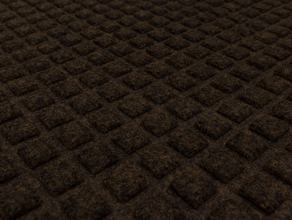 Waffle Grid Impression Brown Door Mat