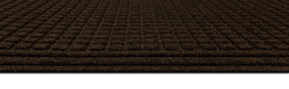 Waffle Grid Impression Brown Door Mat