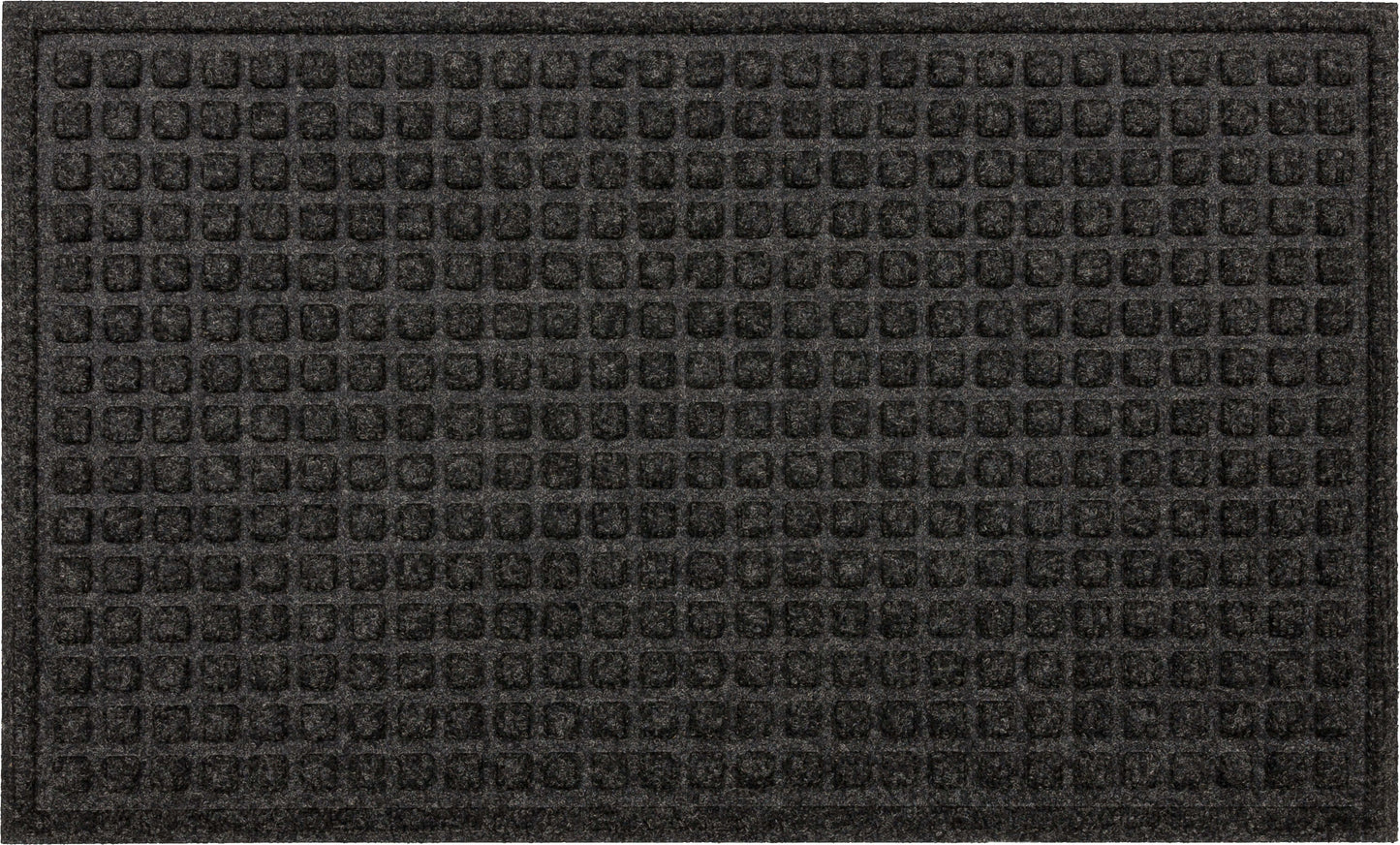 Waffle Grid Impression Onyx Door Mat