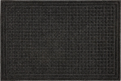 Waffle Grid Impression Onyx Door Mat