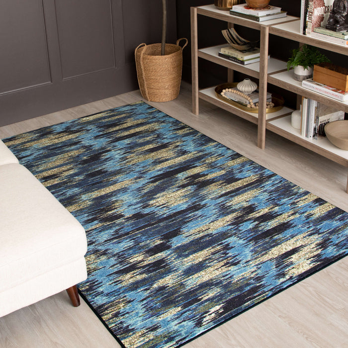 Technicolor Eaton Blue Area Rug