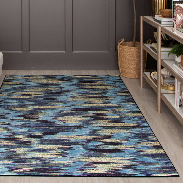 Technicolor Eaton Blue Area Rug