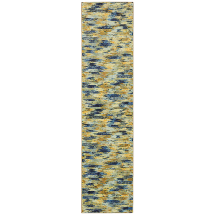 Technicolor Eaton Brown & Blue Area Rug
