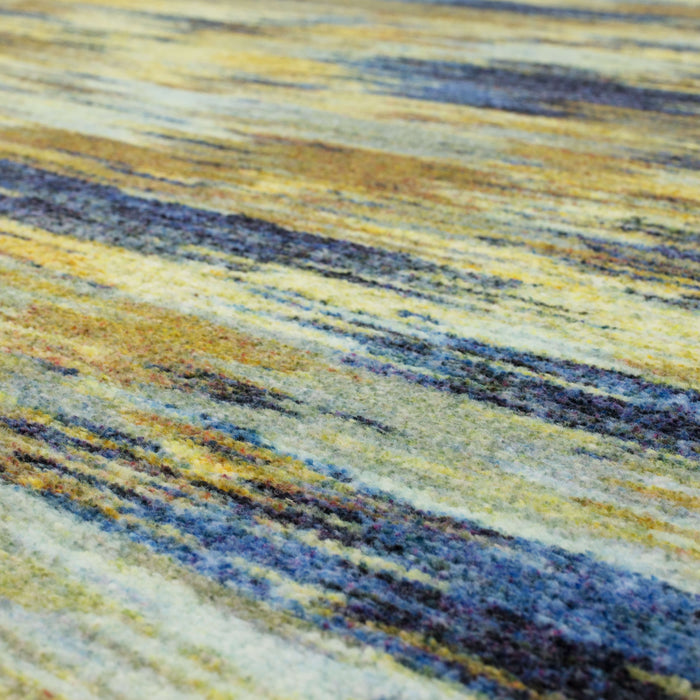 Technicolor Eaton Brown & Blue Area Rug