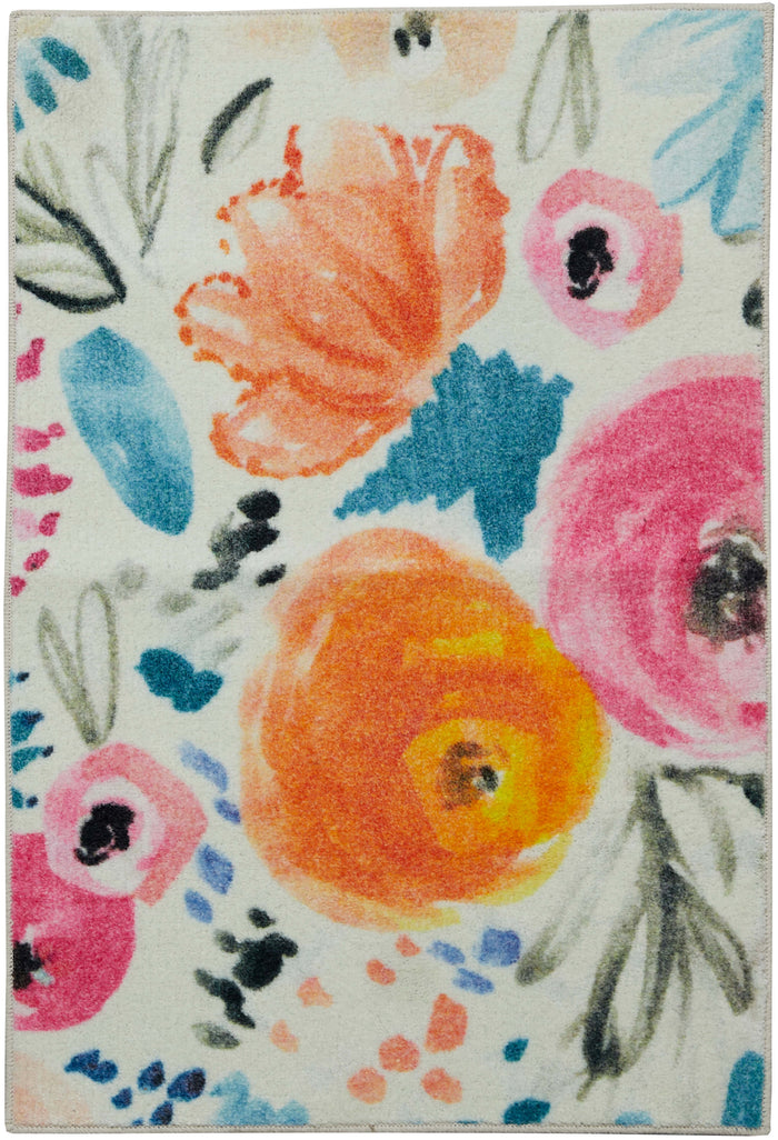Technicolor Ever Orange & Blue Area Rug
