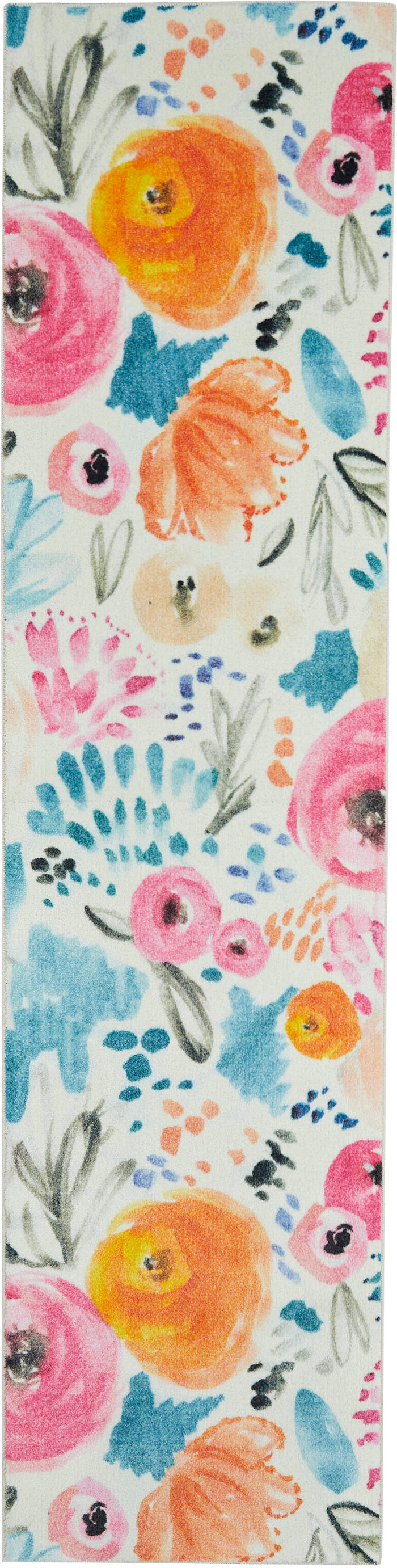 Technicolor Ever Orange & Blue Area Rug