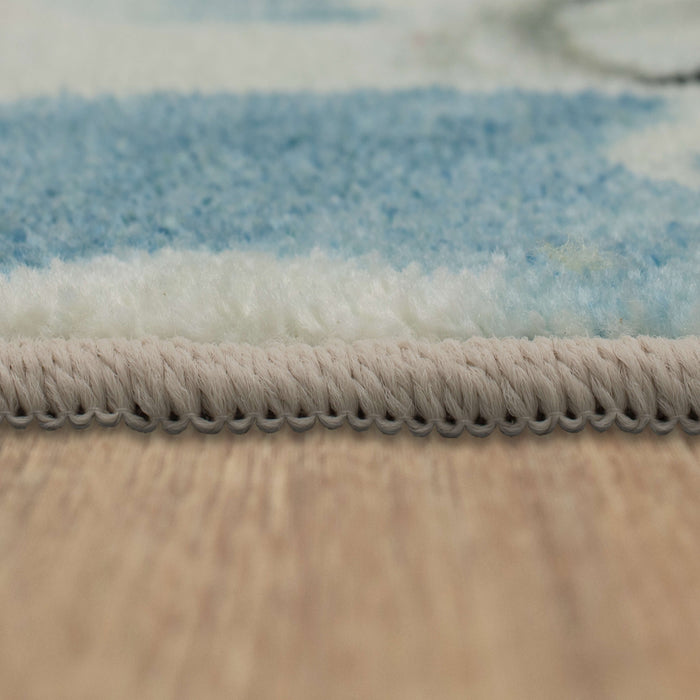 Technicolor Ever Orange & Blue Area Rug