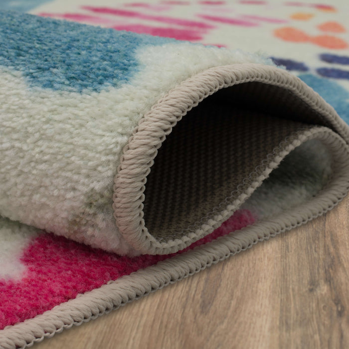 Technicolor Ever Orange & Blue Area Rug