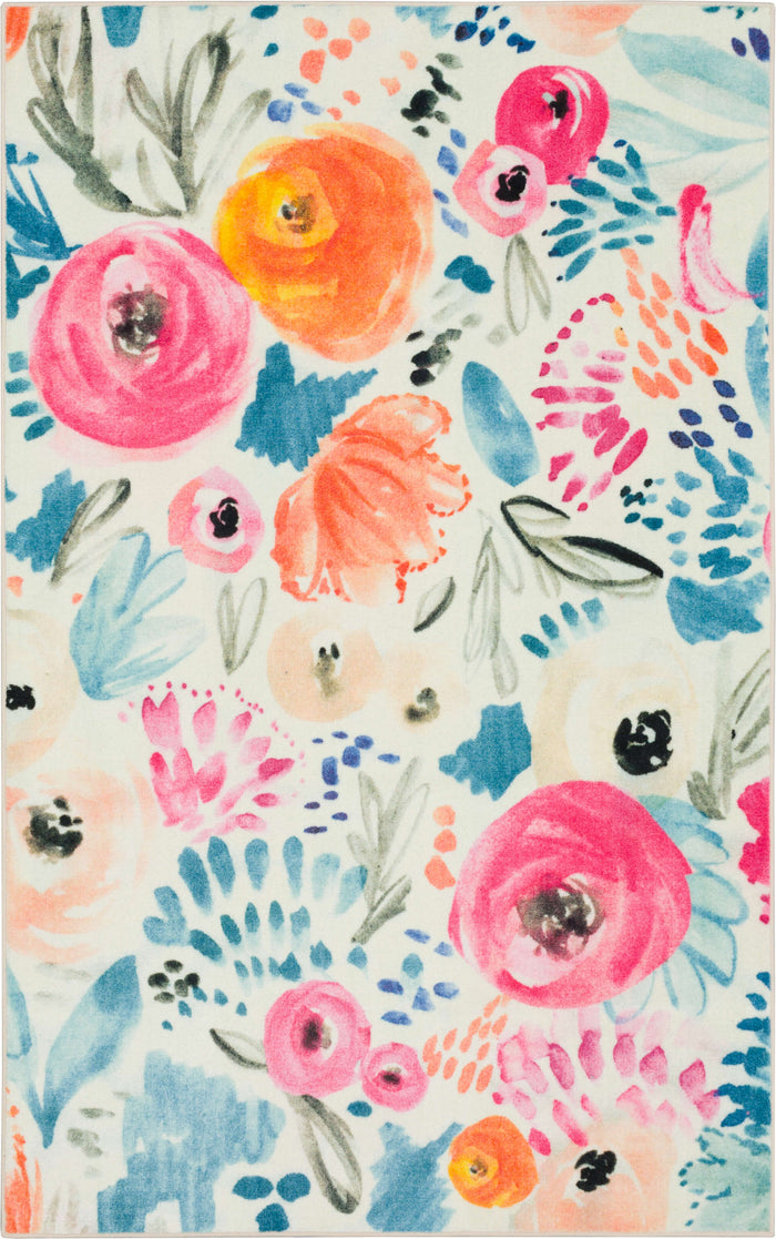 Technicolor Ever Orange & Blue Area Rug