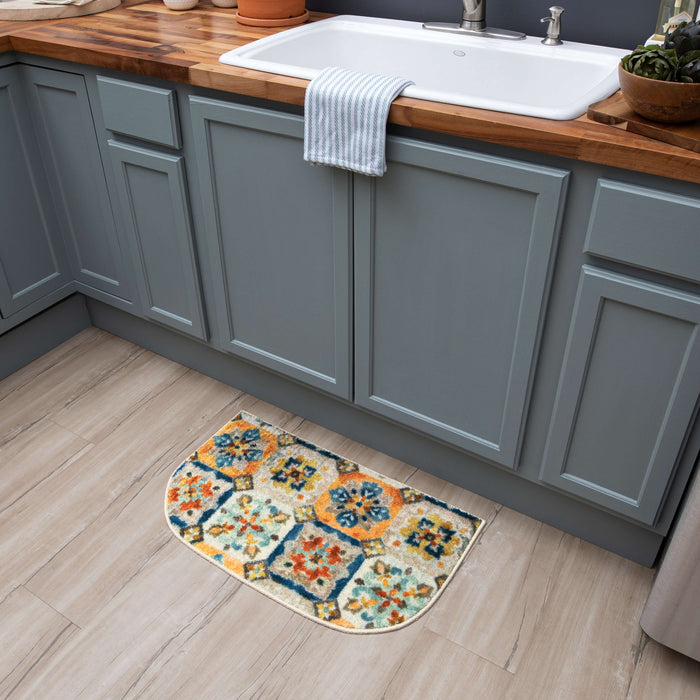 Ornate Tiles Multicolor Accent Rug