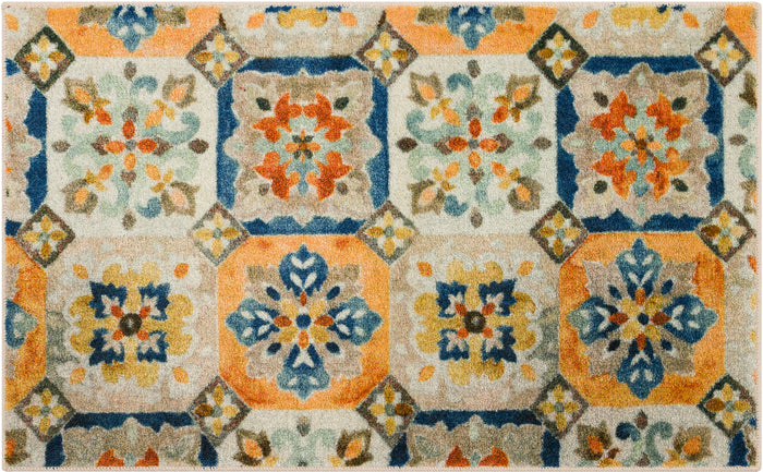 Ornate Tiles Multicolor Accent Rug