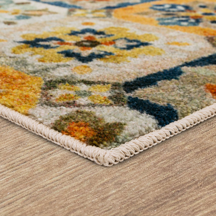 Ornate Tiles Multicolor Accent Rug