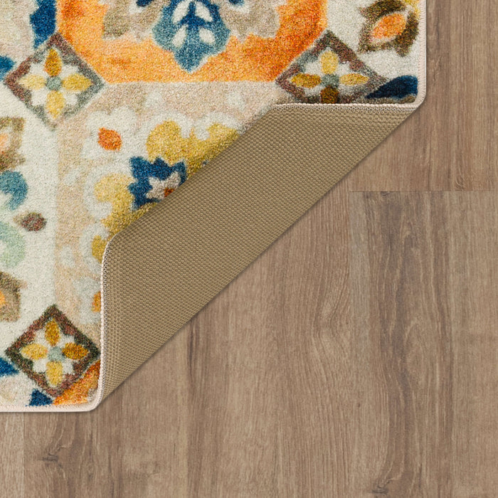 Ornate Tiles Multicolor Accent Rug