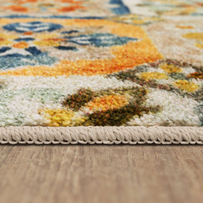 Ornate Tiles Multicolor Accent Rug