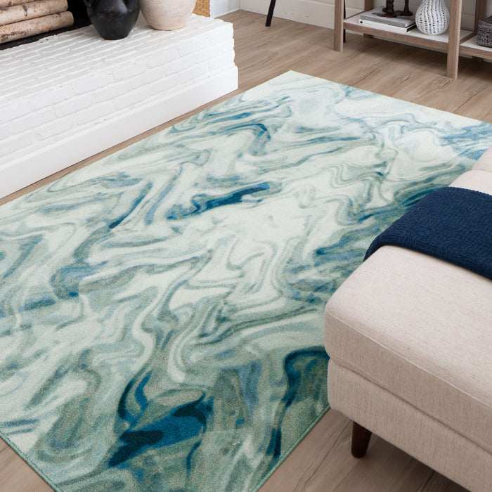 Techinicolor Color Crush Medium Blue Area Rug